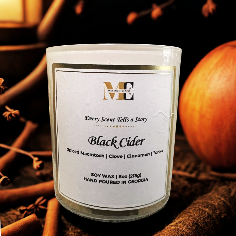 Black Cider Hand Poured Soy Candle