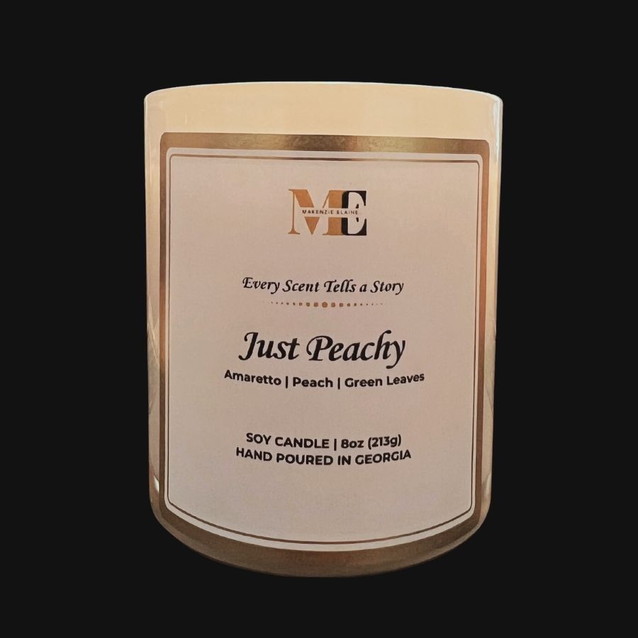 Just Peachy Hand Poured Soy Candle