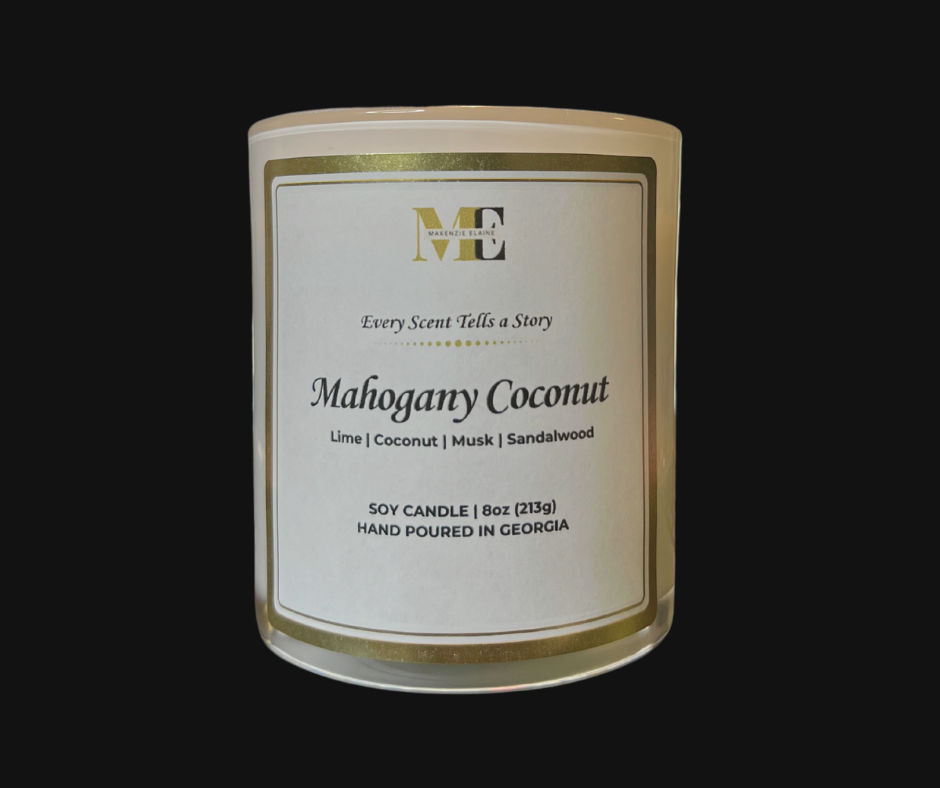 Mahogany Coconut Hand Poured Soy Candle