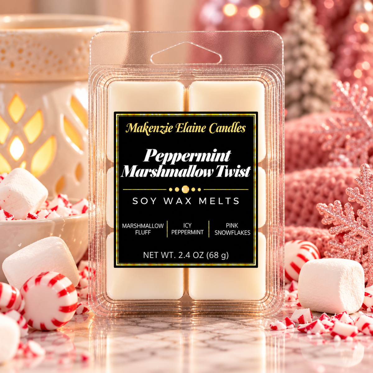 Peppermint Marshmallow Twist Soy Wax Melts