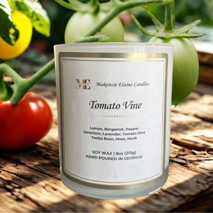 Tomato Vine Hand Poured Soy Candle