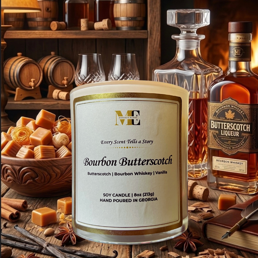 Bourbon Butterscotch Hand Poured Soy Candle