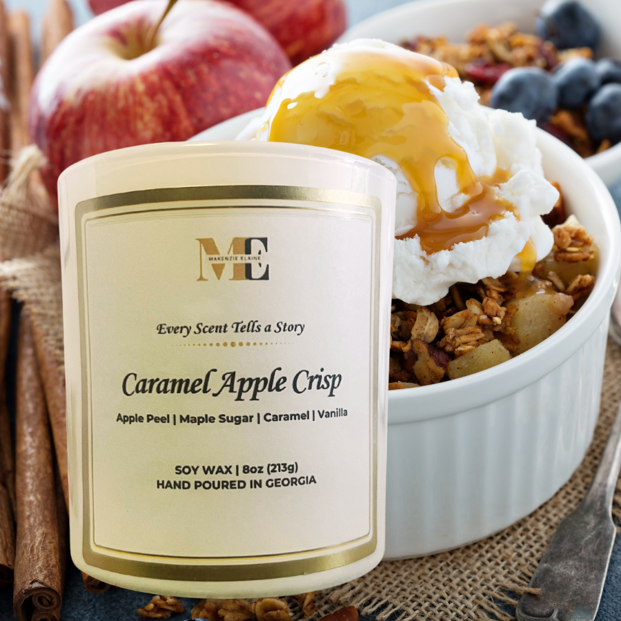 Caramel Apple Crisp Hand Poured Soy Candle