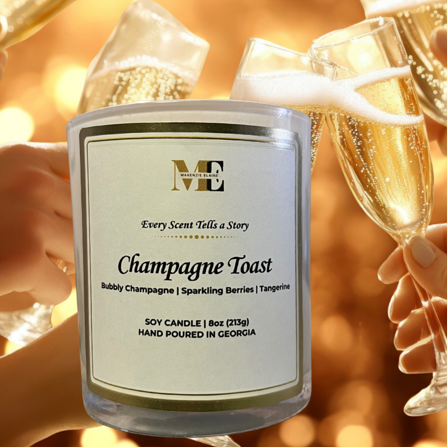 Champagne Toast Hand Poured Soy Candle