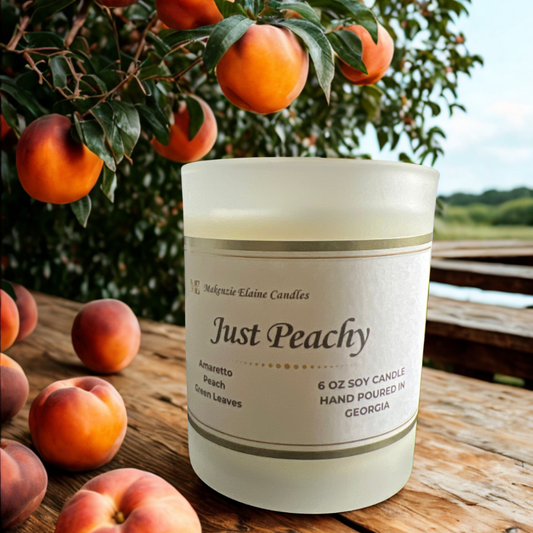 Just Peachy Hand Poured Soy Candle