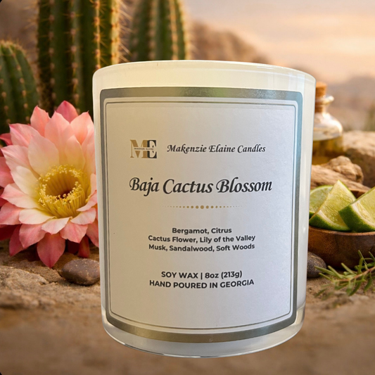 Baja Cactus Blossom Hand Poured Soy Candle