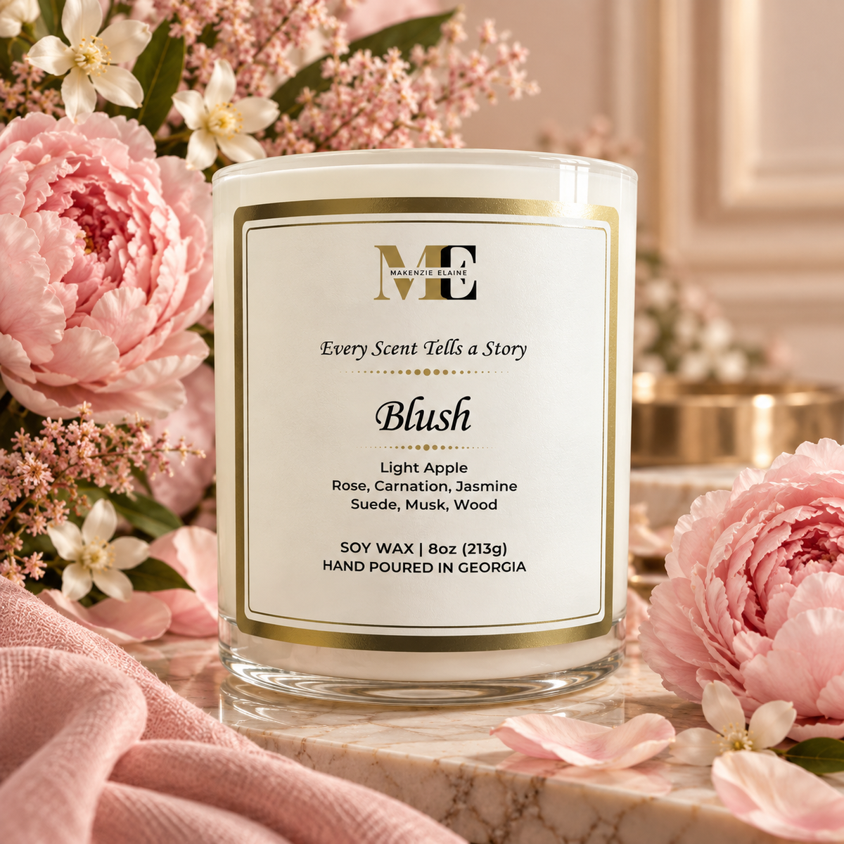 Blush Hand Poured Soy Candle