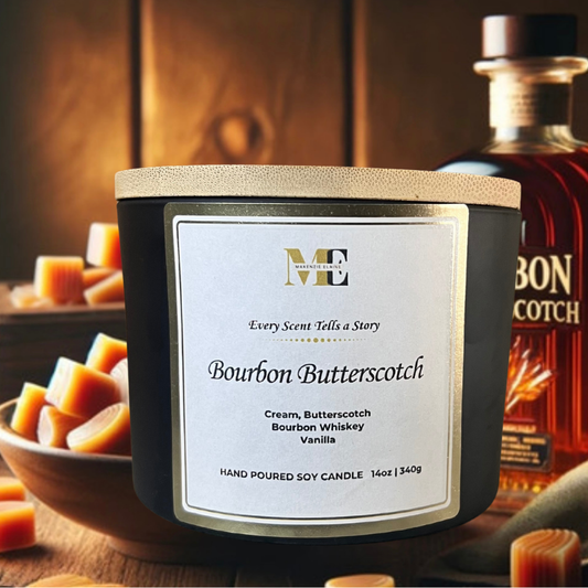 Bourbon Butterscotch 3-Wick Hand Poured Soy Candle