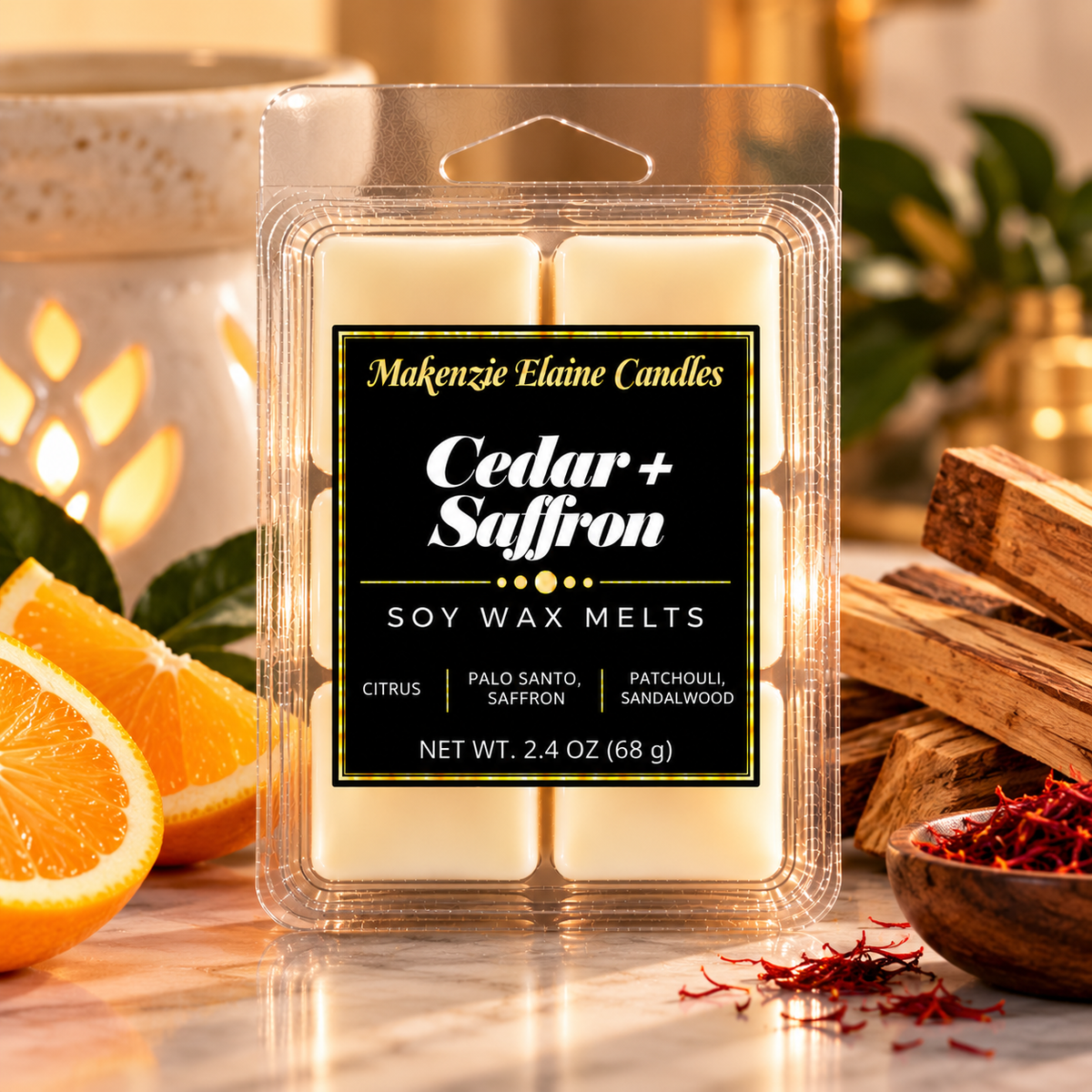 Cedar + Saffron Soy Wax Melts