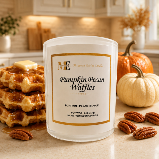 Pumpkin Pecan Waffles Hand Poured Soy Candle