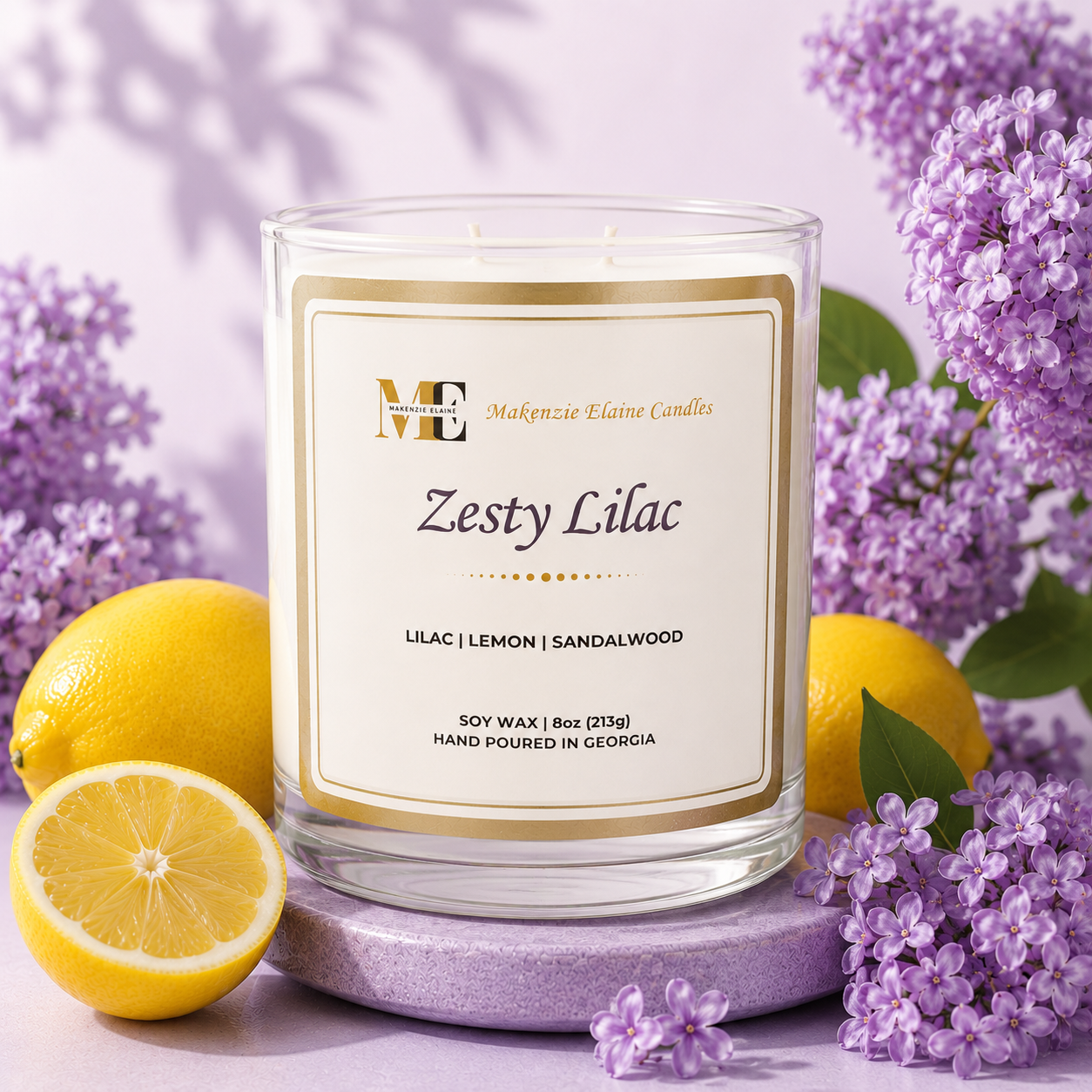 Zesty Lilac Hand Poured Soy Candle
