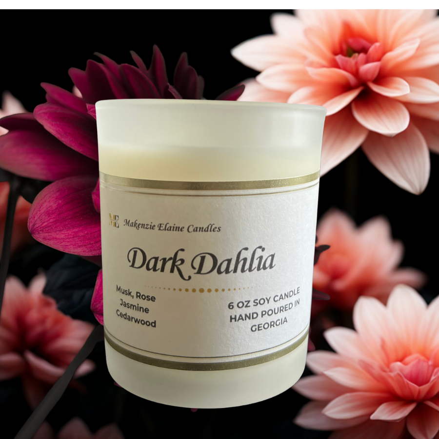 Dark Dahlia Hand Poured Soy Candle