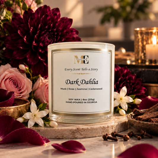 Dark Dahlia Hand Poured Soy Candle