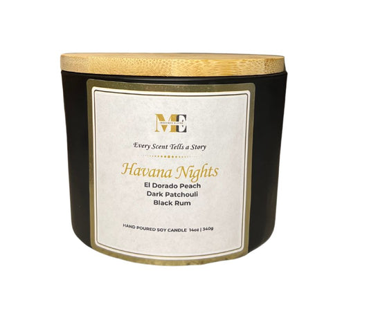 Havana Nights 3-Wick Hand Poured Soy Candle