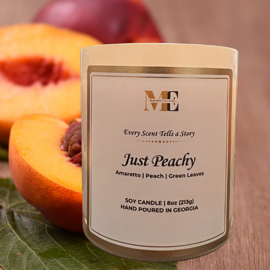 Just Peachy Hand Poured Soy Candle