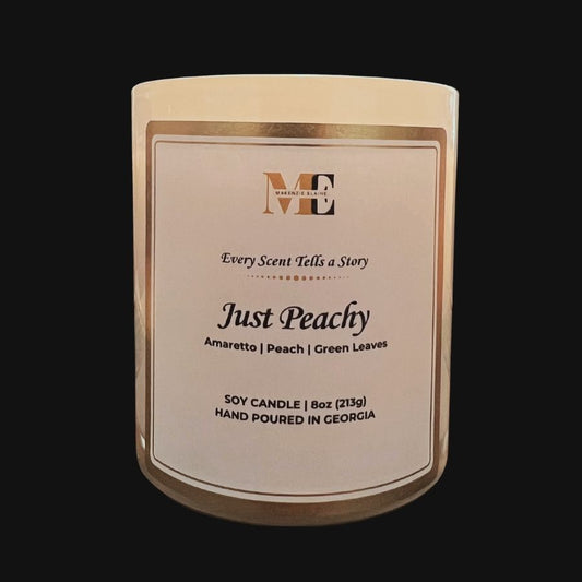 Just Peachy Hand Poured Soy Candle
