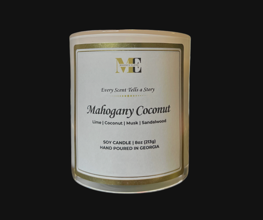 Mahogany Coconut Hand Poured Soy Candle
