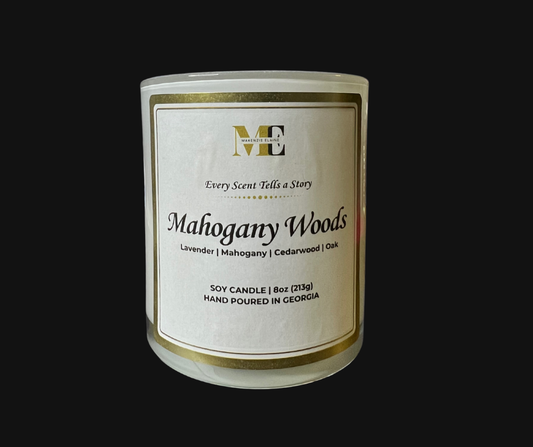 Mahogany Woods Hand Poured Soy Candle