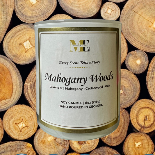 Mahogany Woods Hand Poured Soy Candle