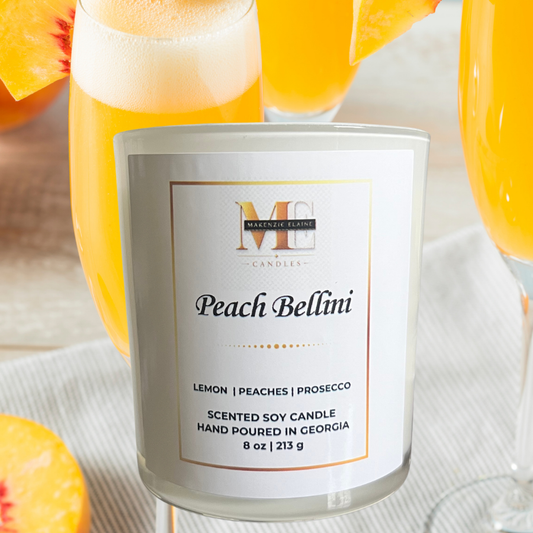 Peach Bellini Hand Poured Soy Candle