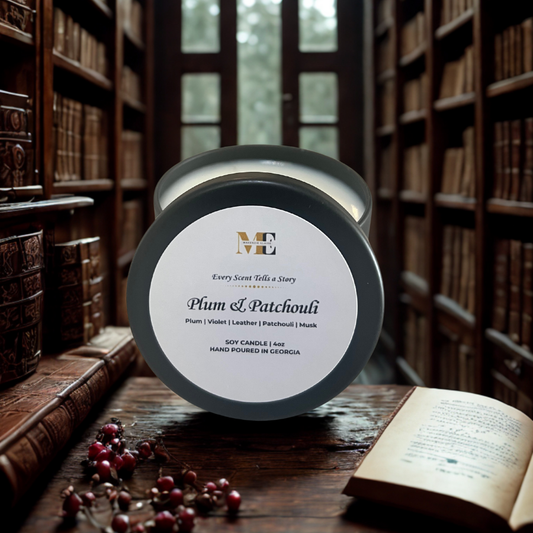 Plum & Patchouli Poured Soy Candle