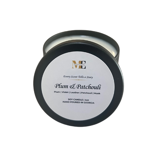 Plum & Patchouli Poured Soy Candle