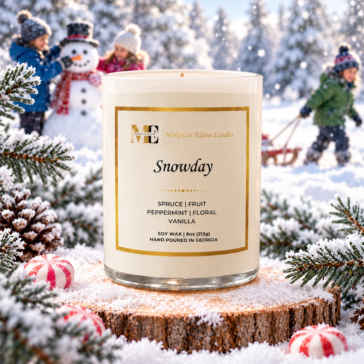 Snowday Hand Poured Soy Candle