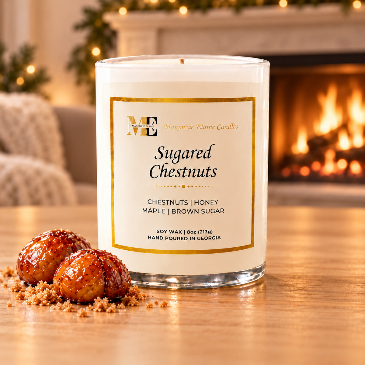 Sugared Chestnuts Hand Poured Soy Candle