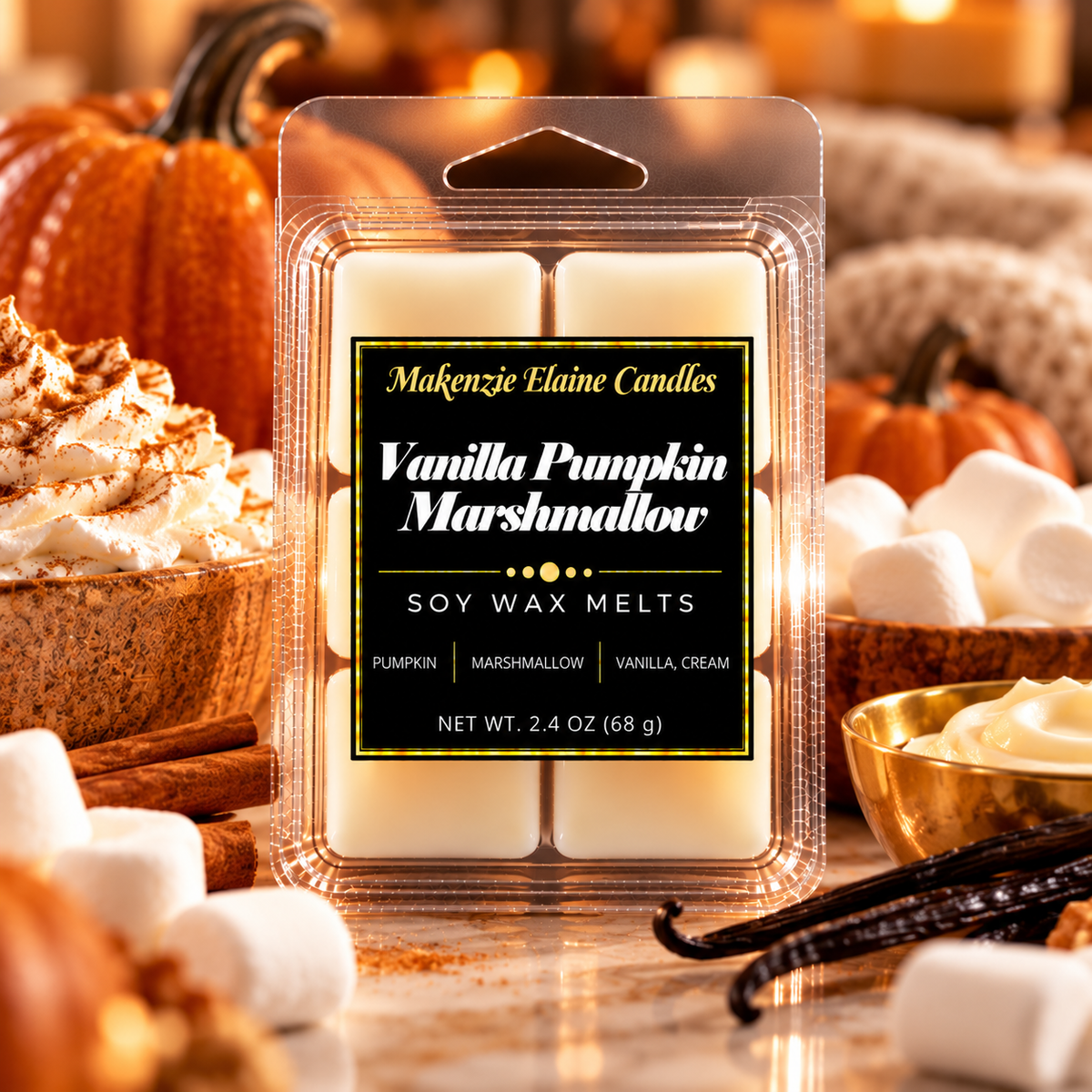 Vanilla Pumpkin Marshmallow Soy Wax Melts