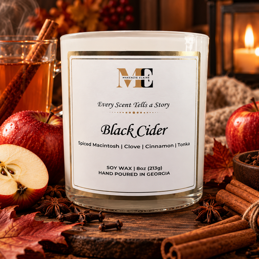 Black Cider Hand Poured Soy Candle