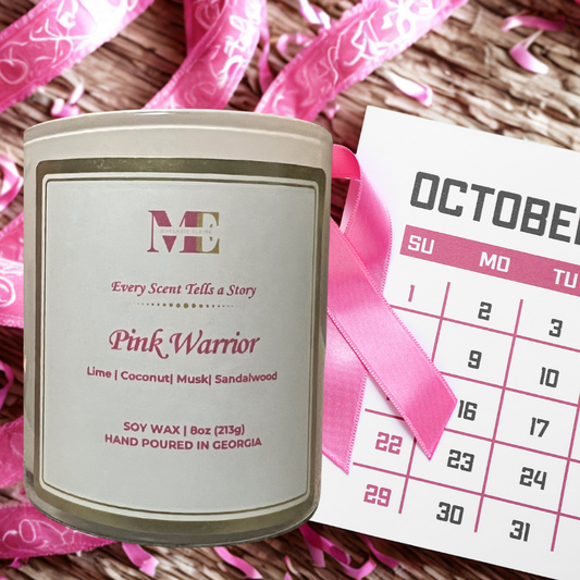 Pink Warrior Hand Poured Soy Candle