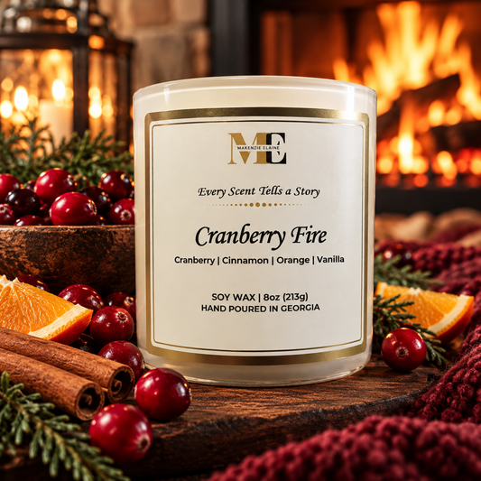 Cranberry Fire Hand Poured Soy Candle