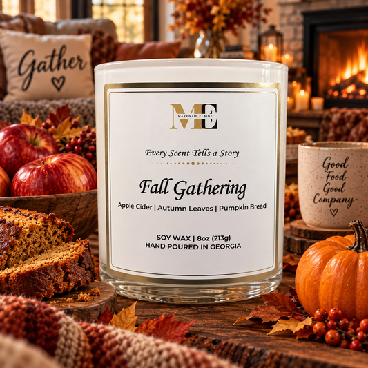 Fall Gathering Hand Poured Soy Candle