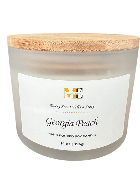 Georgia Peach 3-Wick Hand Poured Soy Candle