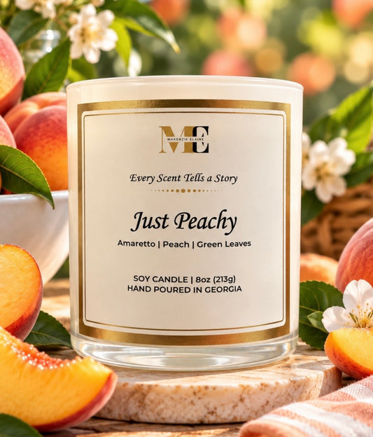 Just Peachy Hand Poured Soy Candle