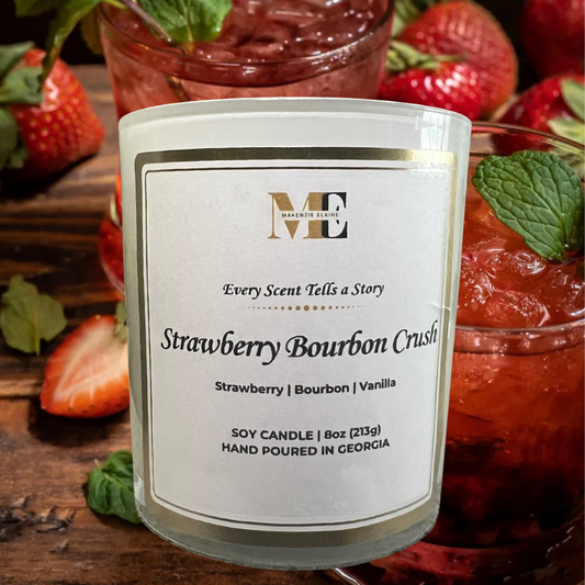 Strawberry Bourbon Crush Hand Poured Soy Candle